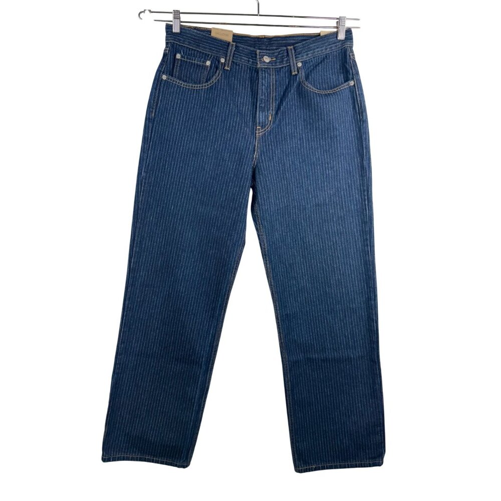 Levis Low Pro striped straight leg jeans dark 90s mid rise relaxed‎ grunge sz 31